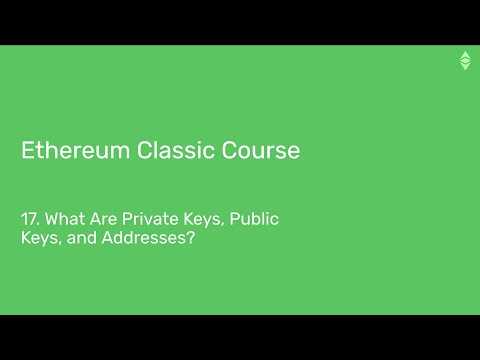 Ethereum Classic Course 17 What Are Private Keys, Public Keys, and Addresses?