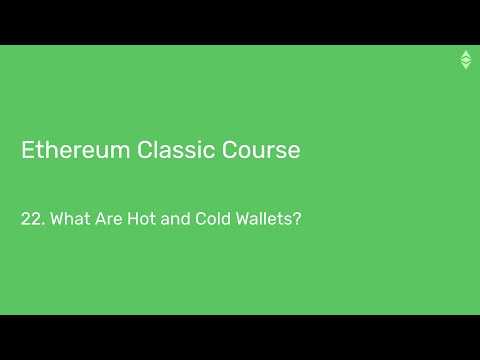 Ethereum Classic Course: 22. What Are Hot and Cold Wallets?