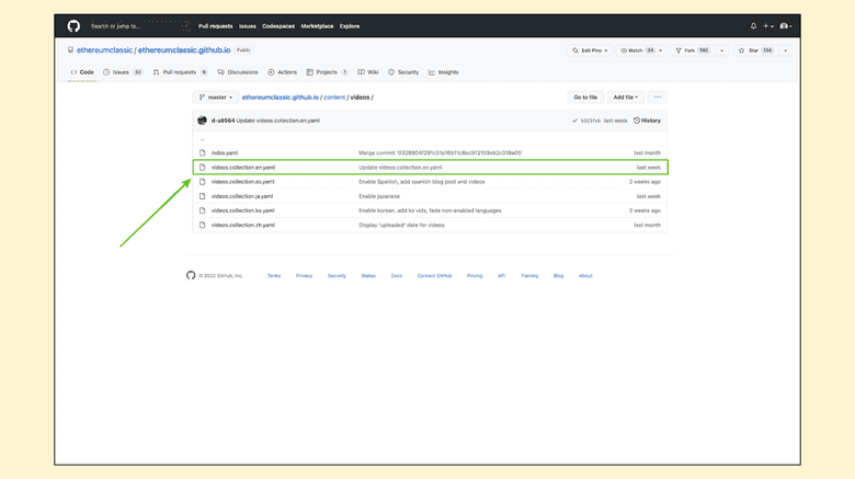 Open videos yaml file. Open videos yaml file.