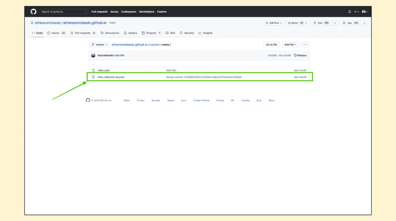 Open links yaml file. Open links yaml file.