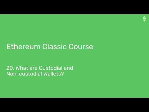 Ethereum Classic Course: 20. What Are Custodial and Non custodial Wallets?
