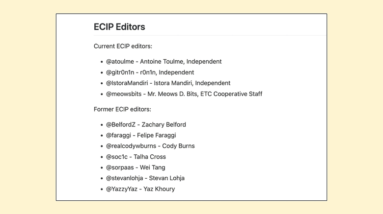 ECIP 编辑名单. ECIP 编辑名单.