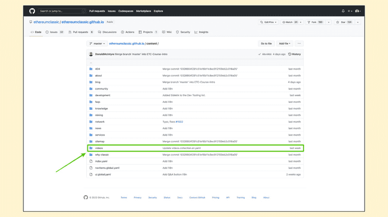 Video links via GitHub process. Video links via GitHub process.