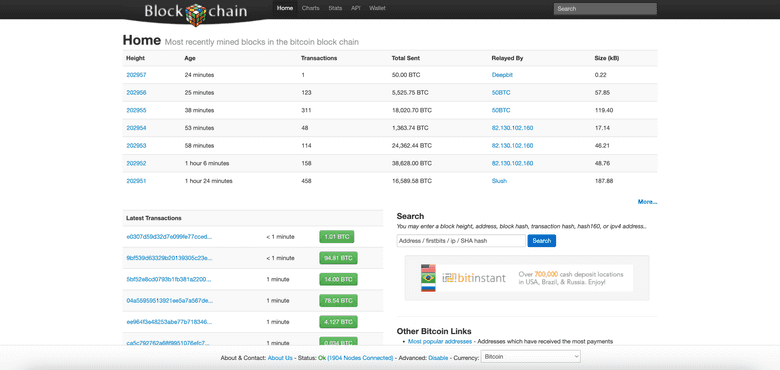 Blockchain.info was a popular Bitcoin block explorer. Blockchain.info was a popular Bitcoin block explorer.